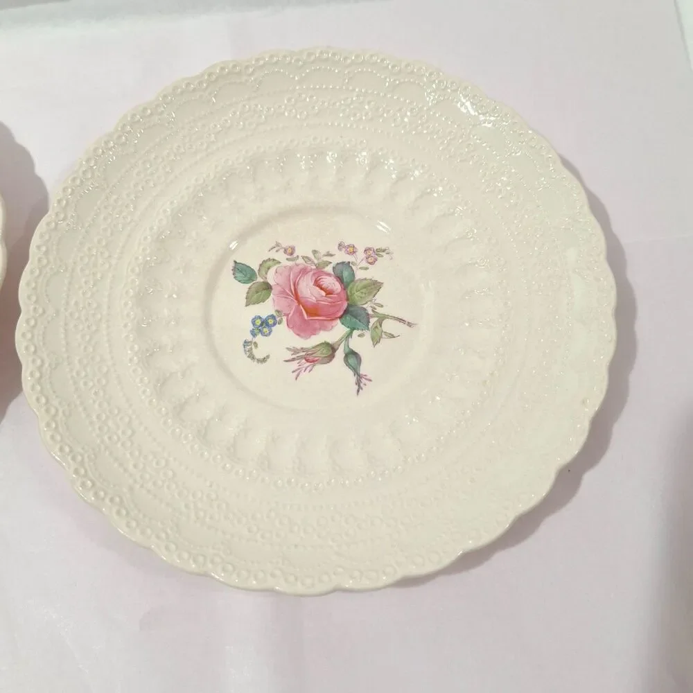 2 VTG Spode's Jewel Copeland Billingsley Rose 7 1/8 